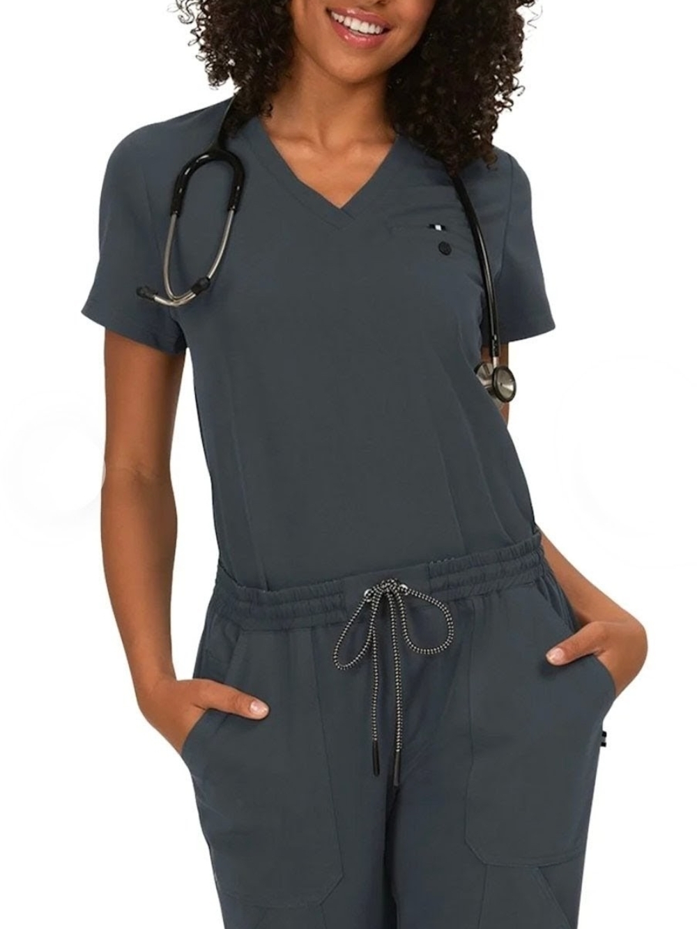 KOI Next Gen 2PC Scrubs Set. Ready to Work 1-Pocket Tuck-In Top & 7 Pocket Pants